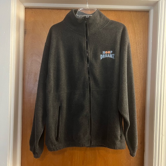 UltraClub Men’s Iceberg Fleece Charcoal Gray Full Zip Up Jacket - Picture 1 of 5